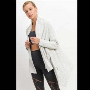 Mono B - Open Front Hi-Lo Brushed Cardigan Size S